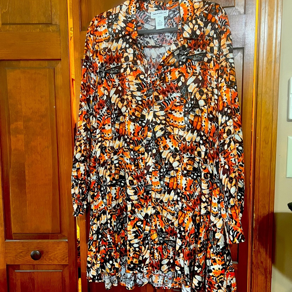 EUC Dress or Tunic Butterfly Print